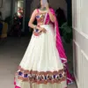 Aawiya 1661Wht Pure Rayon Wholesale Lehenga Catalog